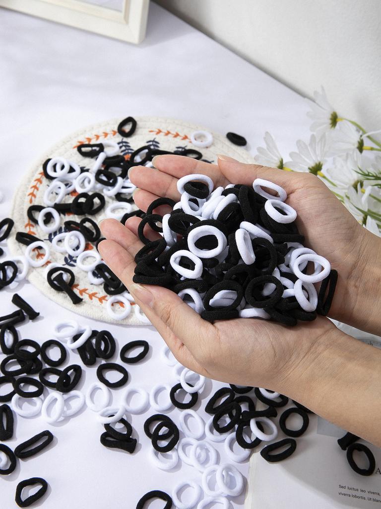 499pcs Women Girls Colorful Nylon Elastic Hair Bands Ponytail Hold Small Hair Tie Rubber Bands Scrunchie Hair Accessories