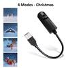 LED Christmas Projector Light USB 5V Night Light Ambiance 4/10 Modes Switchable Pattern Projection for Santa Claus Snowman Moose