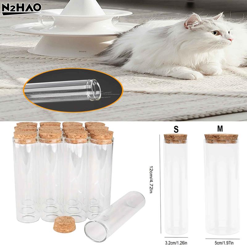 1PCS Cat Whisker Jar Cat Whisker Collector Transparent Cat Whisker Vase Pet Keepsake Box Loss Of Cat Sympathy Gift