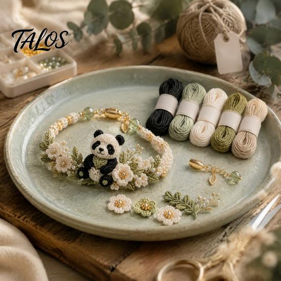 Fournitures pour la fabrication de bracelets Kit Animal Tissé DIY, Kit Fait Main Renard Chat Cerf Oiseau Loisirs Créatifs, Ensemble Crochet Floral pour Débutants Adultes Arts et Artisanat