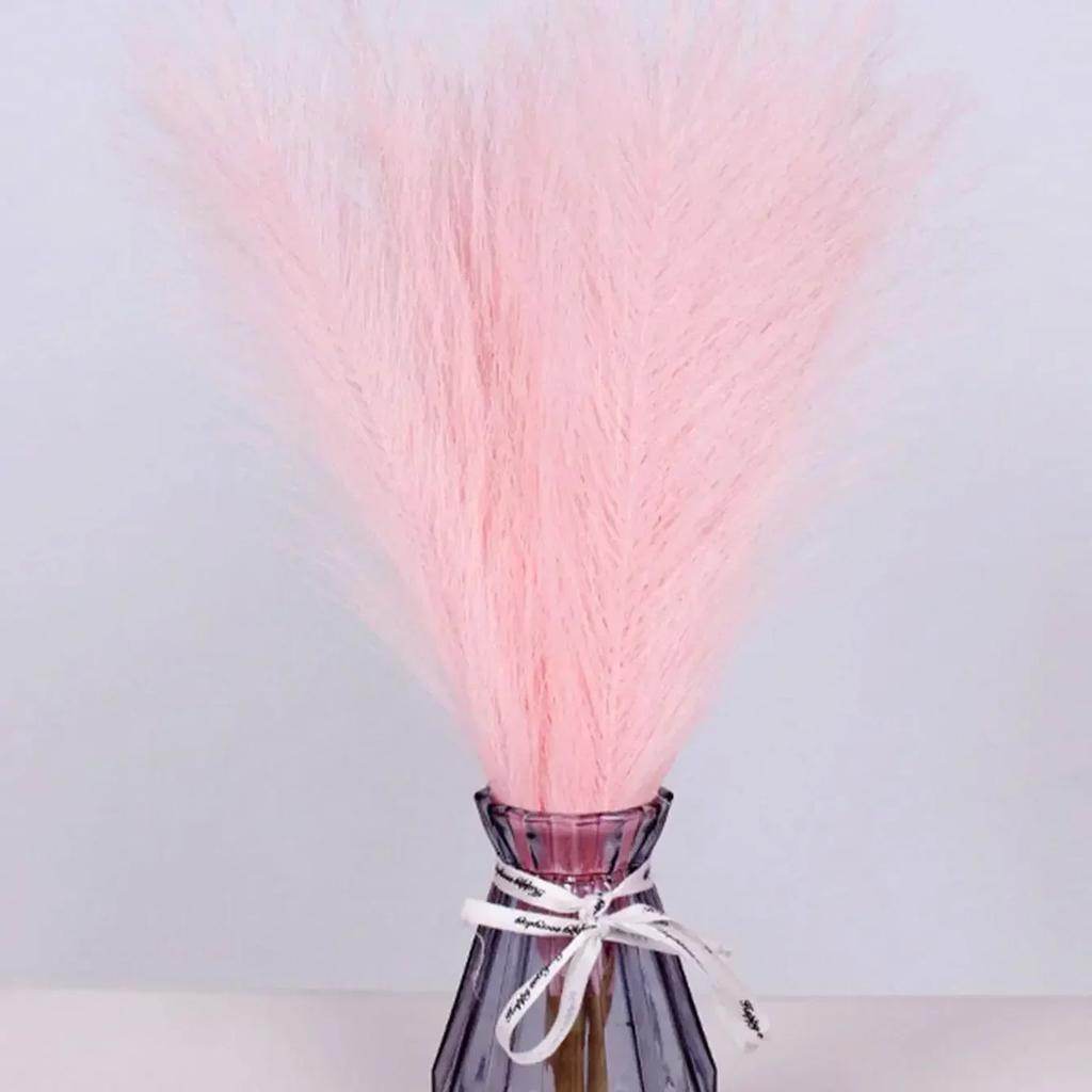 3pcs-Artificial Pampas Grass Simulation Feather Wedding Props Reed Hair Boho Home Decoration