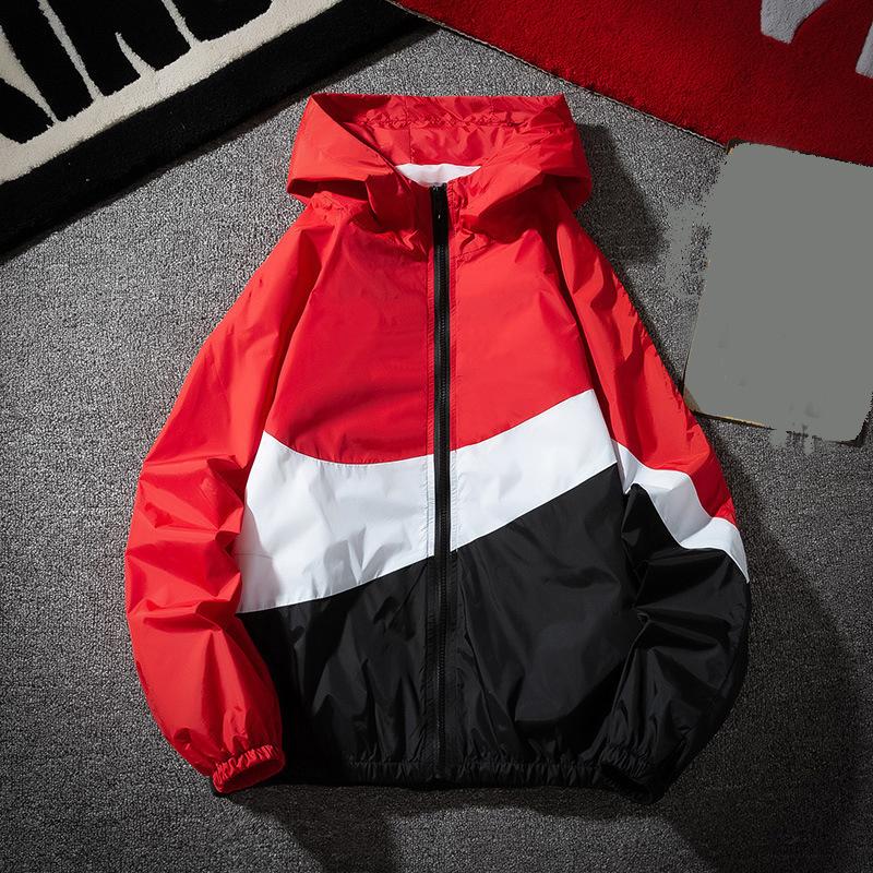 

Мужская универсальная куртка, парная куртка с капюшоном, спортивный топ XL красный