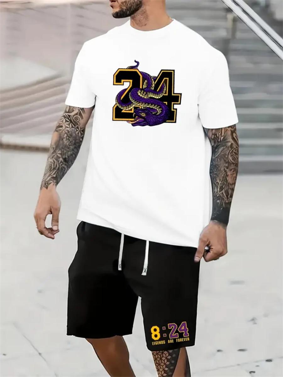 

Летняя дышащая спортивная одежда с 3D-принтом, мужские шорты с короткими рукавами, свободная футболка, баскетбольные брюки, повседневный беговой костюм 3XL