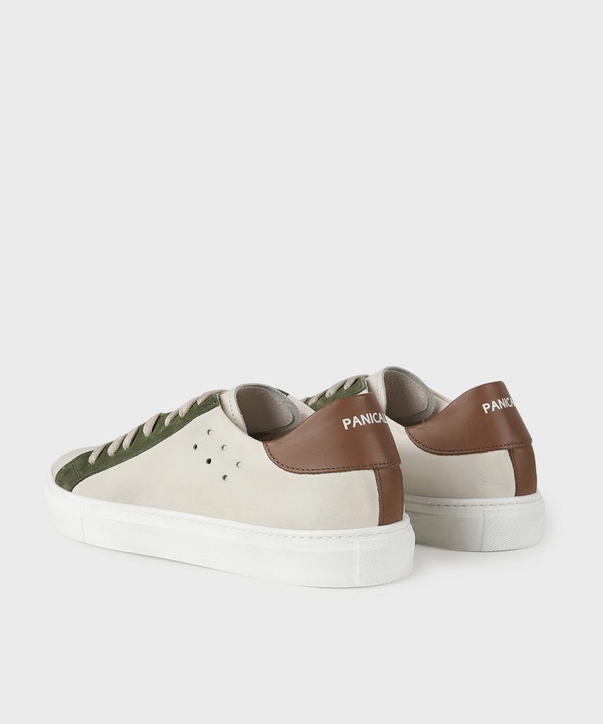 Panicale Khaki Napa Leather Vintage Sneakers