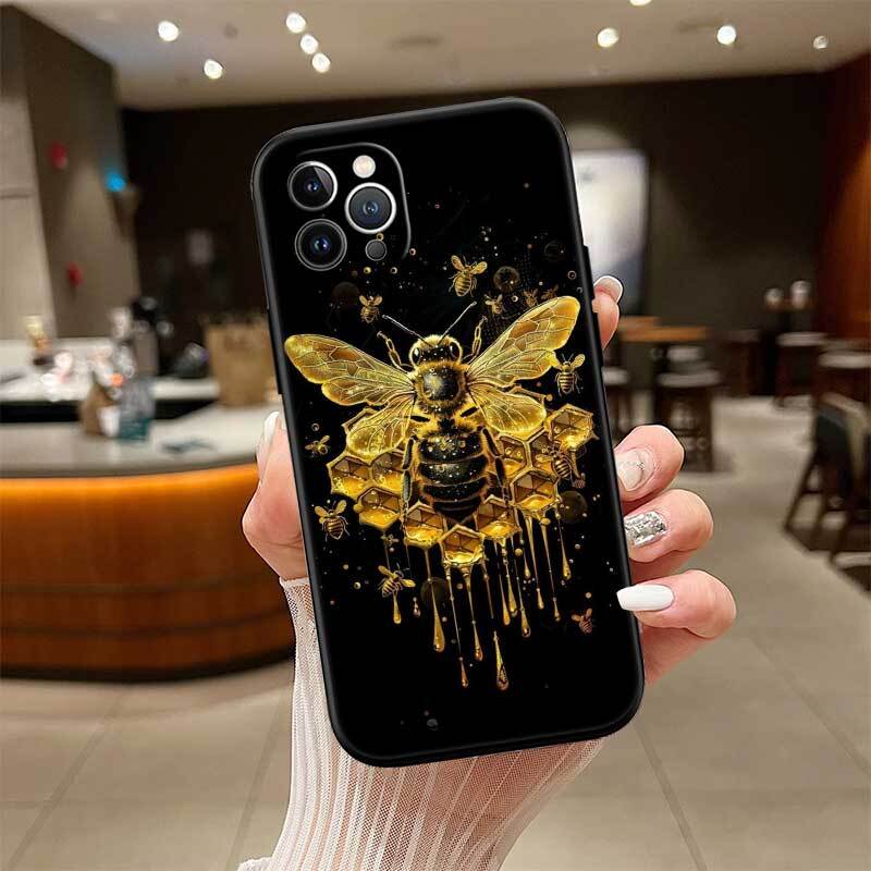 Art Bees Cartoon Phone Case for Redmi Note 12 12S 12C 13 13C 13R 14 14S 14R 14C 11A 13X A3 A3X A4 A5 Pro Max Plus