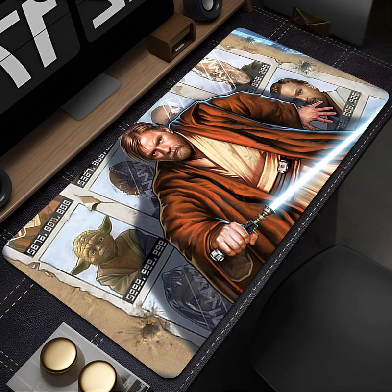 Portable Gaming Mousepads Mouse Mat Big Star Wars ObiWan Kenobi Desk Mats NonSlip Rubber Mouse Pad Soft Keyboard Pad 300x800x2mm