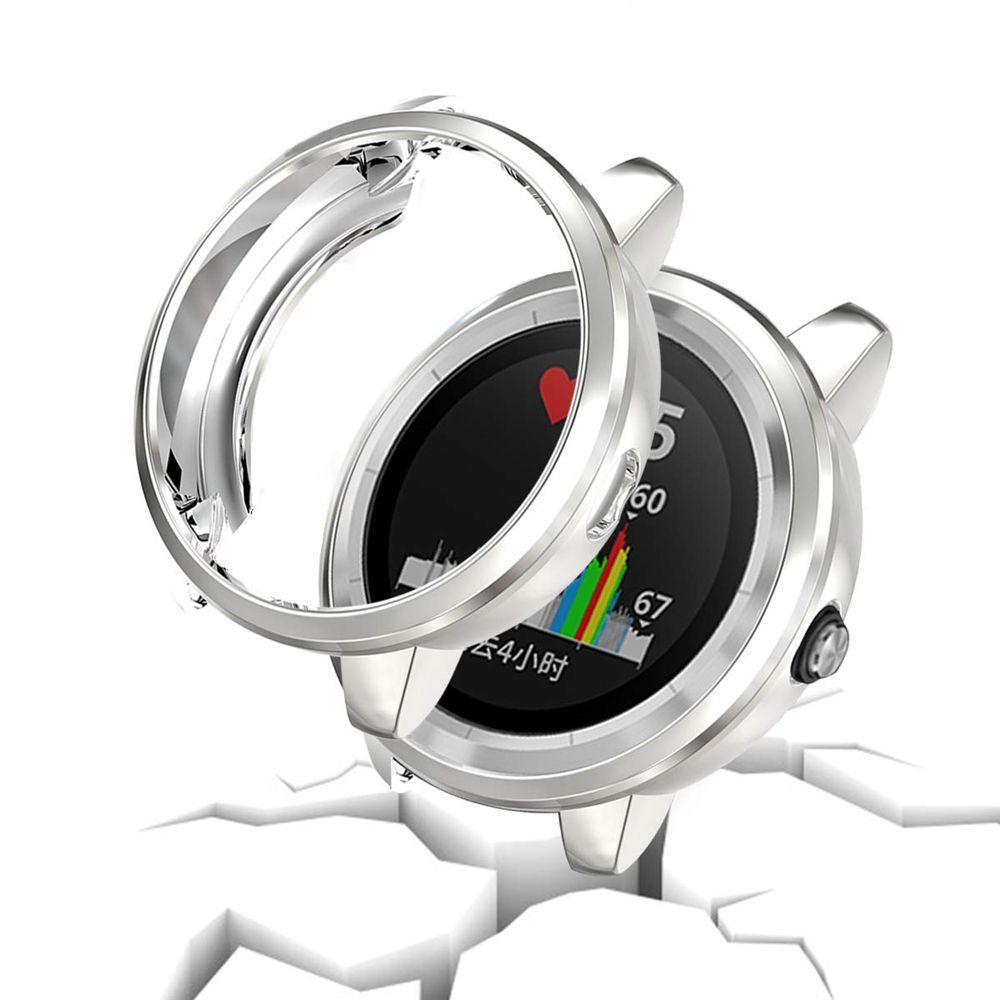 

Anti Scratch Shockproof Electroplated Silicone Shell TPU Watch Case Protective Cover Frame Bumper срібний