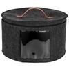Hat Storage Box Large Circular Foldable Felt Hat Box with Zipper Dustproof Lid Travel Cap Boxes Wardrobe Organizers
