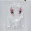 Heavy Industry Three-Dimensional Flower Sunscreen Shirt Female Heavy Industry Slim Short Shirt Spring Summer Loose Top