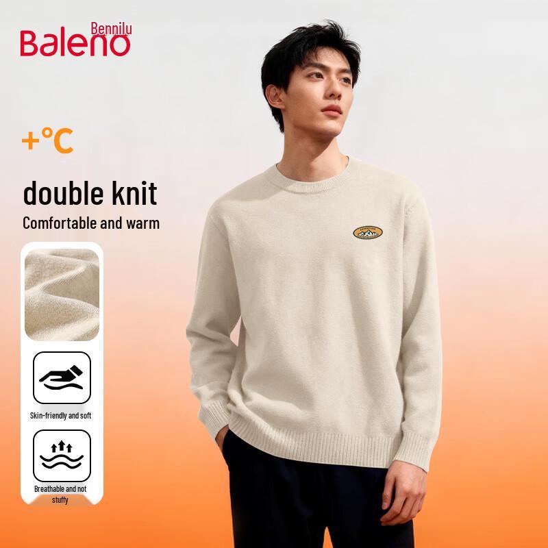 

Baleno Men s Double-Strand Thickened Round Neck Sweater 2XL