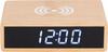 Karlsson Flat LED Alarm Clock Wireless Charger bois clair