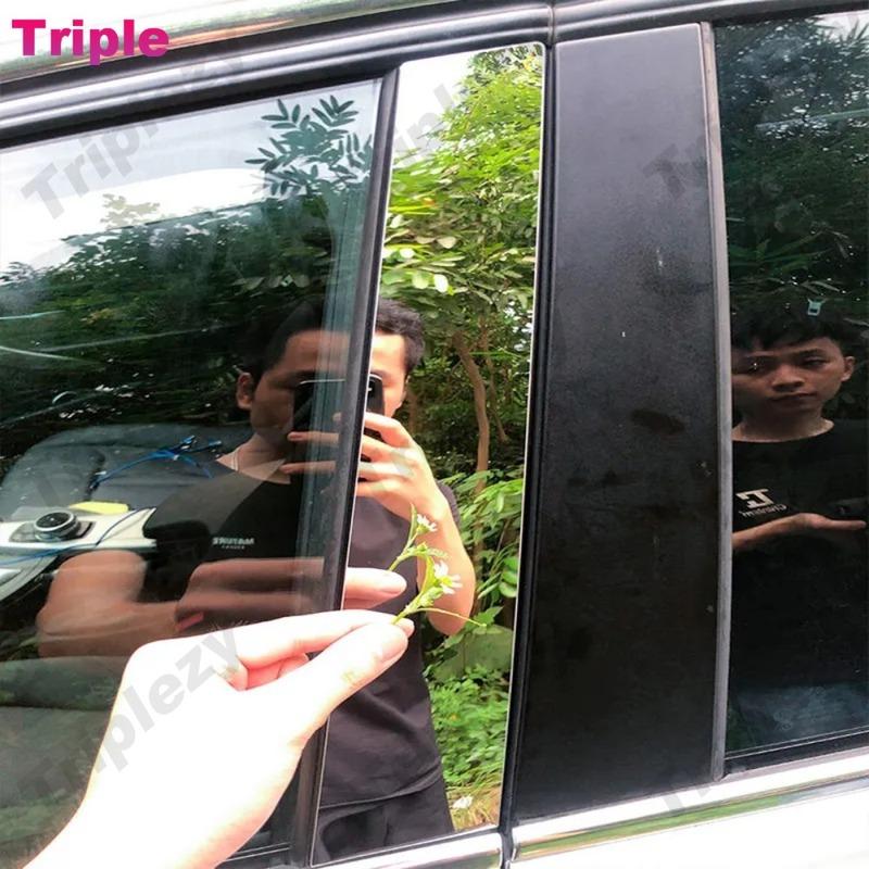 6Pcs Set Glossy Chrome Car Pillar Post Door Side Window Trim Cover Sticker Decal For Honda Stepwgn RP1-5 RP3 G5 2015-