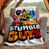 Stumble Guys Flannel Blanket Soft Warm All-Season Throw, Design for Camping, Car Travel, Hiking Sofa, Bed, Office Perfect Gift for Parties