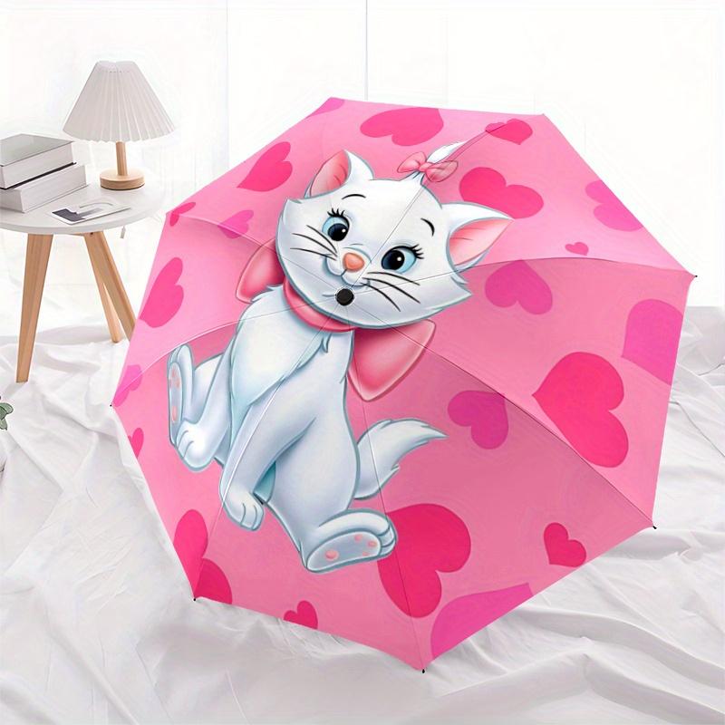 1pc Adorable Love Marie Automatic Opening and Closing Umbrella - Suitable for Various Occasions, Outdoor Activities, Lightweight and Durable