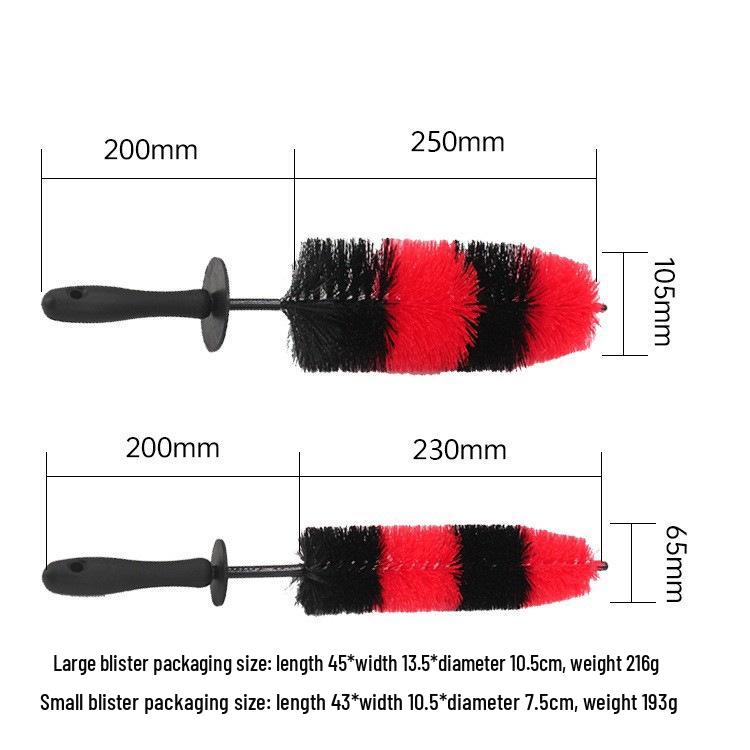 Red-Black Wheel & Tire Cleaning Brush for Cars
