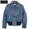 Blue Zip Lamb Leather Jacket Jacket 2 blueUsed
