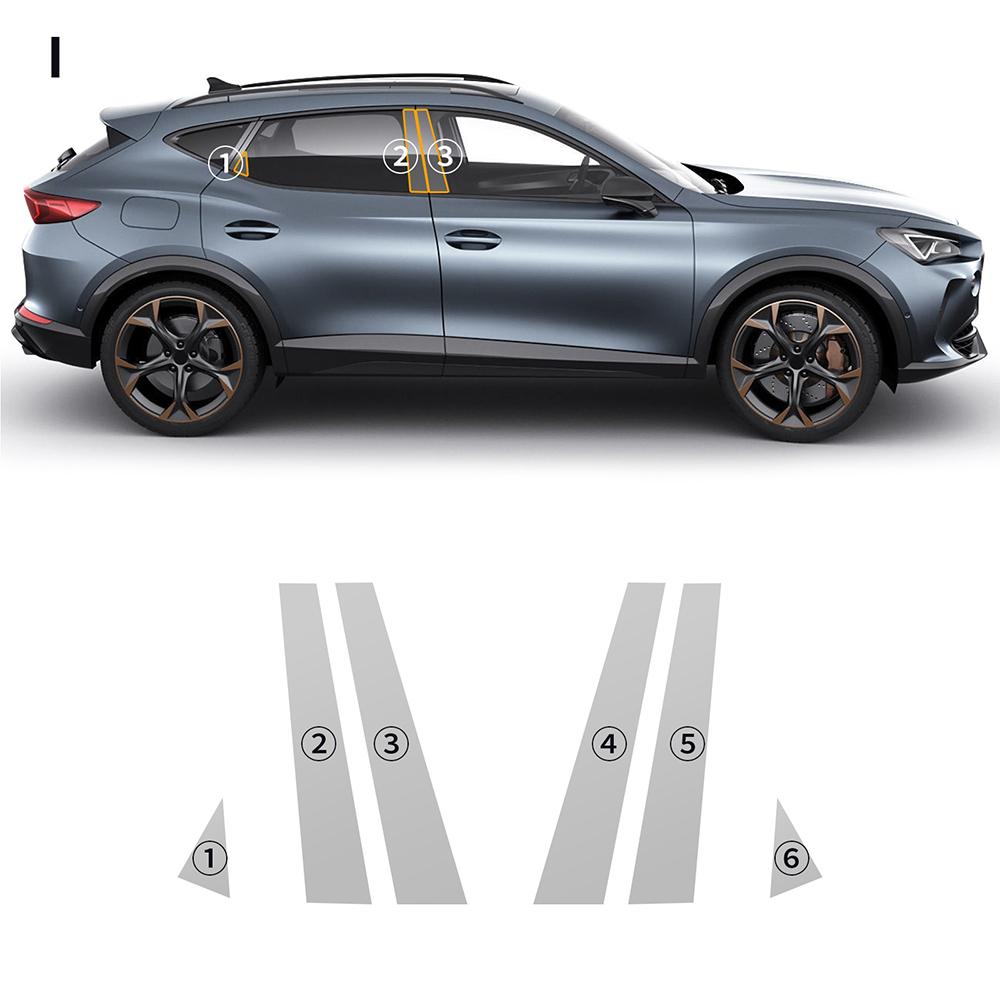 Φιλμ Προστασίας Βαφής για Seat Cupra Formentor 2020-2023 Φώτα Εμπρός Στύλοι Β Διαφανές PPF Αντι-Γρατζουνιές