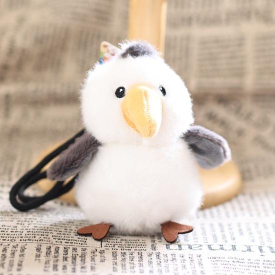 Cute Simulated Bird Plush Keychain, Small Parrot Stuffed Animal Pendant, Soft Sparrow Toy for Bag Backpack Purse, Cartoon Key Ring Charm Gift