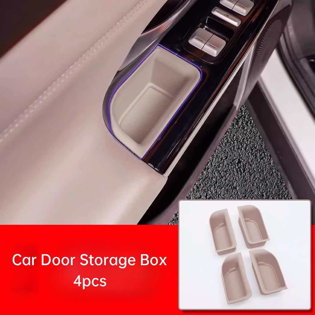 For XPeng G9 22-25 Car Door Storage Box Organizer Door Handle Slot Trash Can Organizing Tray Interior Tidying Accessories