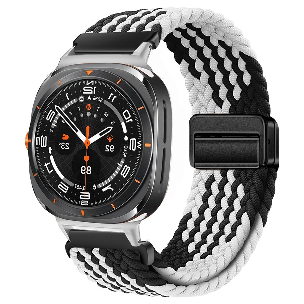 For Samsung Galaxy Watch Ultra Strap 47mm Accessories Magnetic Nylon Braided sport Bracelet Correa Galaxy Watch 7 Ultra Band