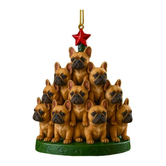 1/5Pcs Dog Christmas Ornament with Lanyard Puppy Pendant Acrylic Keepsake Decoration Indoor Outdoor Festive Tree Decor