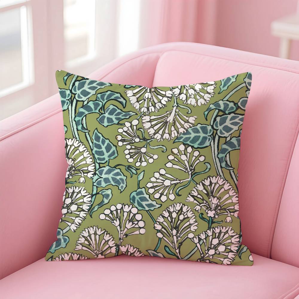 William Morris Floral Pillow Case Pattern Printing Pillowcase Living Room Sofa Cushion Cover Bedroom Room Decor