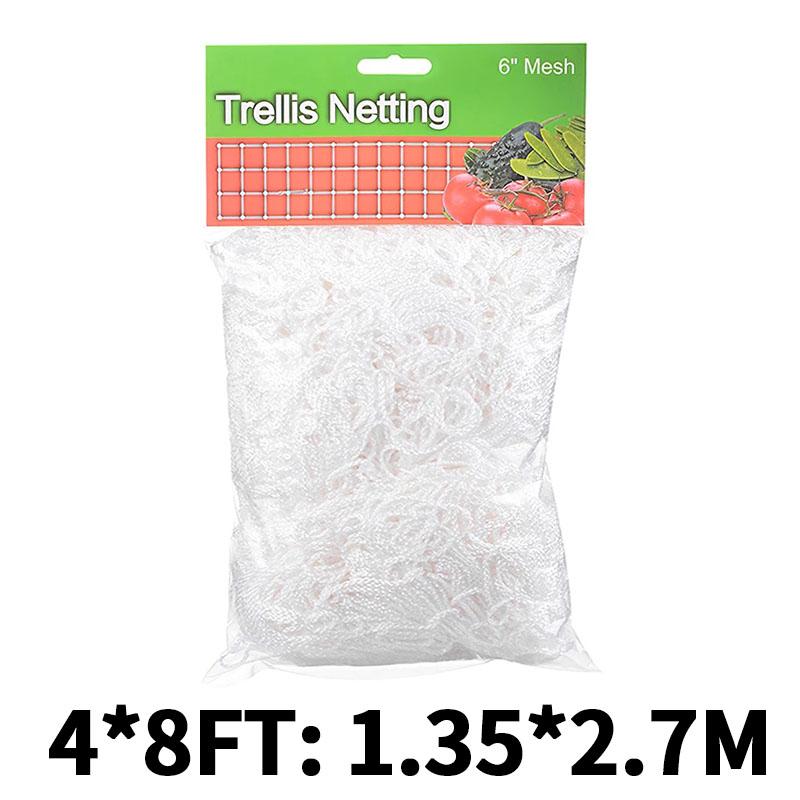 

Решетка для садовых растений, сверхпрочная полиэфирная сетка для поддержки растений, виноградная лоза, гидропоника, садовая сетка, аксессуары, многоцелевое использование 1.35*2.7M белый