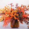 Wedding Aisle Decor: Orange Artificial Hydrangea Bouquet