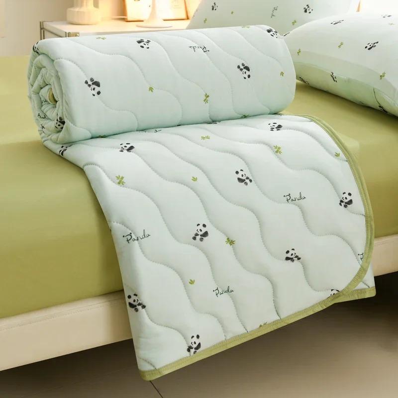 Knitted Thin Duvet 100x150cm 150x200cm Floral Print Quilt Soft Breathable Lightweight Summer Comforter Single Double Bed Blanket