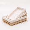 Multicolor Storage Basket Weaving Flower Pattern Storage Tray Rectangle Multi-porpose Organizier Basket Desktop Organizier