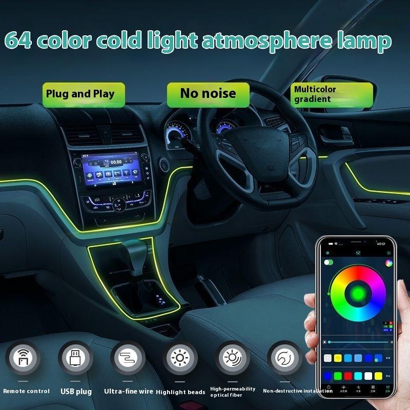 For Toyota Camry 8 Interior RGB Symphony LED Strip with 64Colors and Multiple Lighting Effects for Interior Visual Impac
