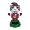 No Battery Solar Toys Powered Dancing Car Ornament, Creative Dashboard Christmas Cartoon Figure for Miniature Holiday Desktop Ornaments Auto Interior