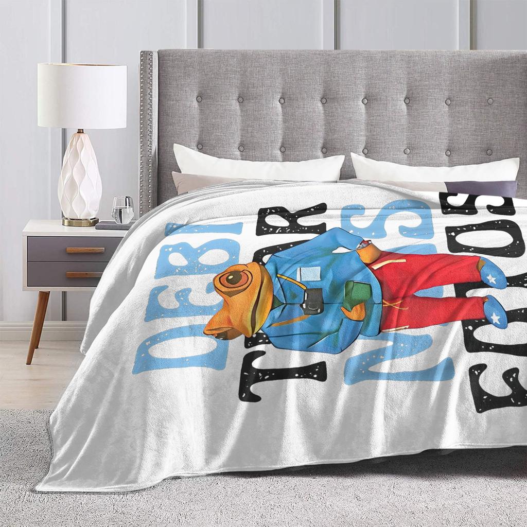 DTMF Frog Puerto Rico Knitted Blanket Bad Bunny Wool Throw Blanket Summer Air Conditioning Lightweight Bedspreads,