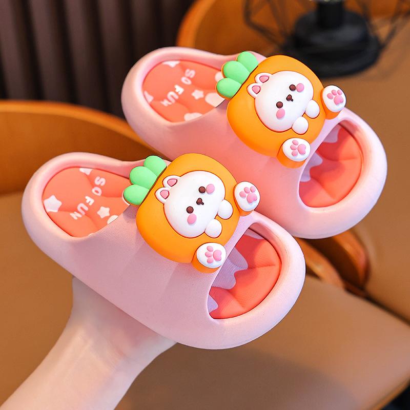 Children's Summer Sandals Boys and Girls Non-Slip Soft Sole Home Bathing Parent-Child Large Medium Small Kids Beach Sandals