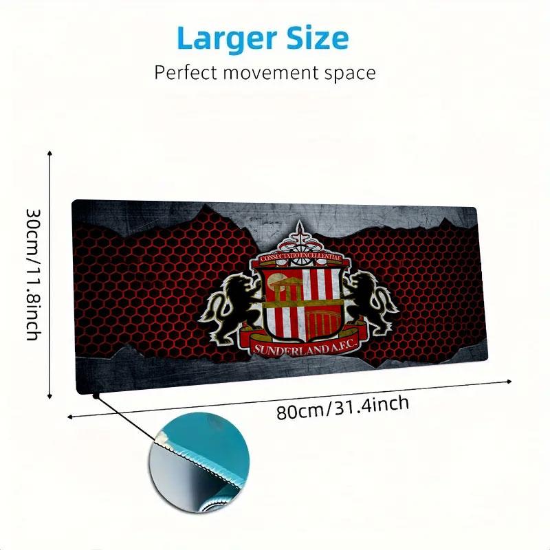 Sunderland A.F Large Size Mouse Pad Large Gaming Table Cushion Non-slip Laptop Tablet Big Mousepad XXL Mat Mini PC Playmat With Lock Edge
