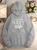 Navy Wife Anchor Poster Women's Hoodies