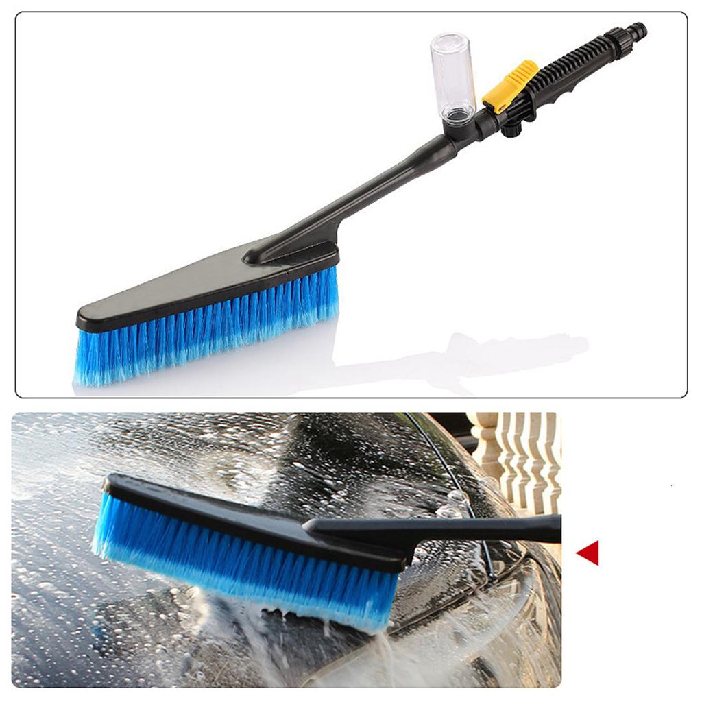 Car Wash Brush Long Handle Cleaning Brush with Soap Sprayer for Motorcycle Kitchen Car Wash Brush