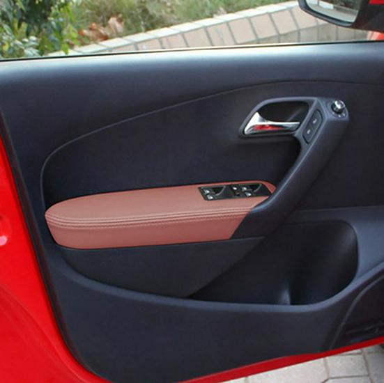 Leather Door Armrest Wrap for 2011-2018 VW Polo and Polo Cross