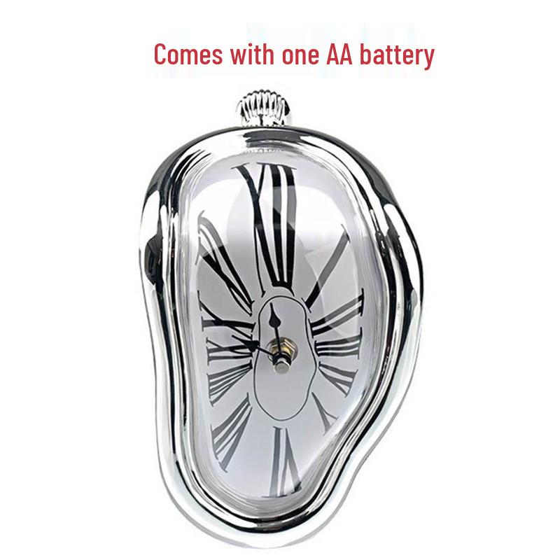 Retro Melting Clock: Unique, Silent Deco for Living Room or Bedroom