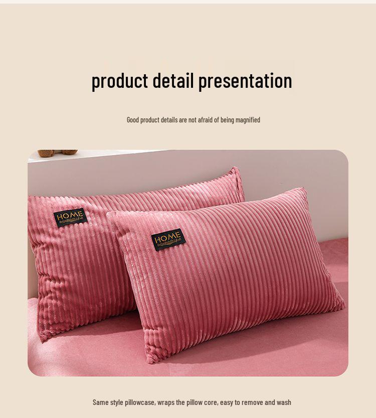 Dickes Winter-Korallenfleece-Bettdecken- und Bettlaken-Set - 4-teilige Samt-Bettwäschekollektion