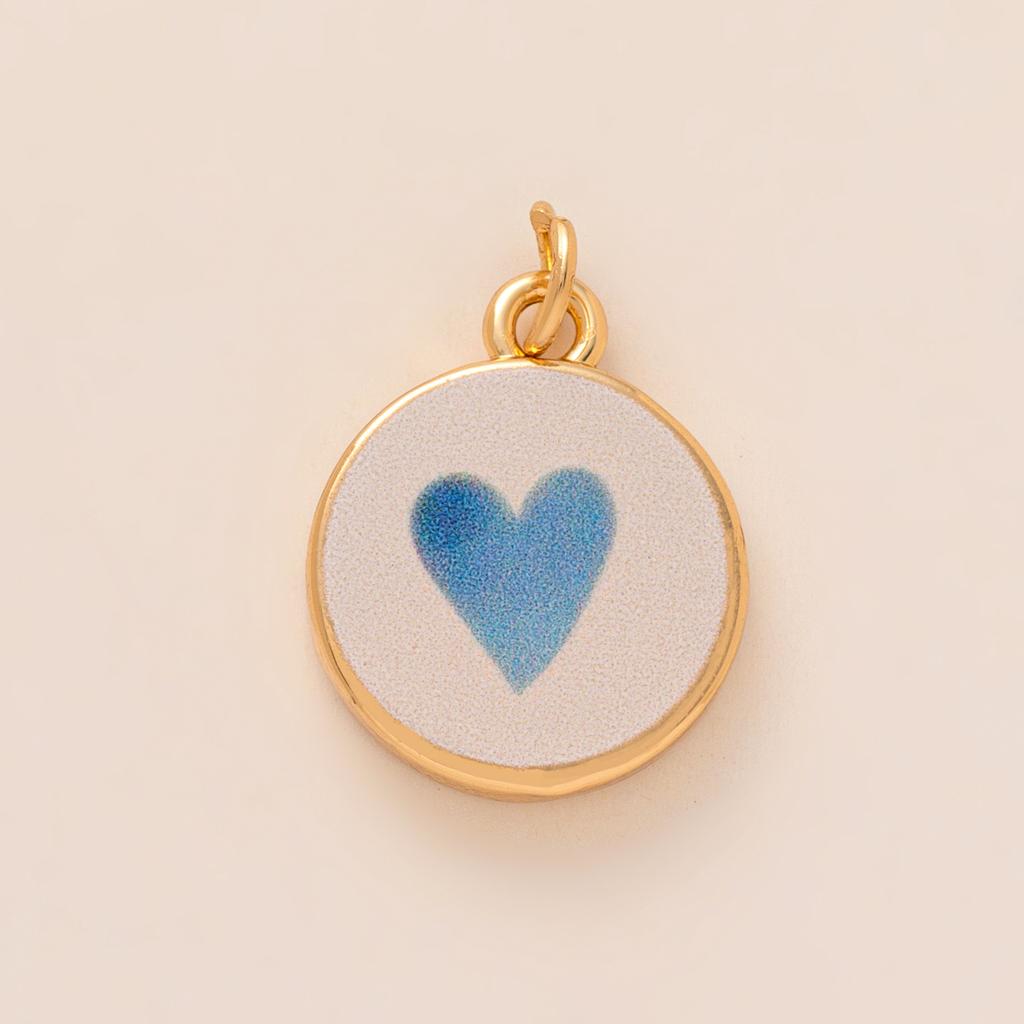 Dopamine Pendant Necklace, DIY Fruit Food Love Pendant, Copper Material, Gold-plated, Color Preserving