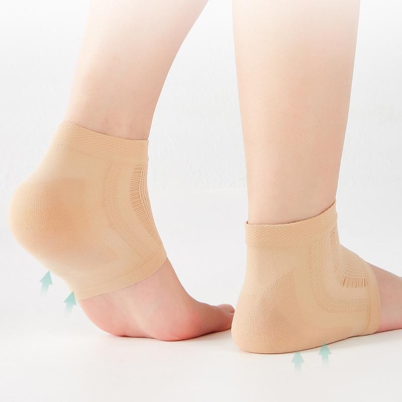 1Pair Silicone Foot Cover Anti-Crack Heel Socks Heel Protective Cover Anti-Dry Moisturizing Sleeve Cracked Socks