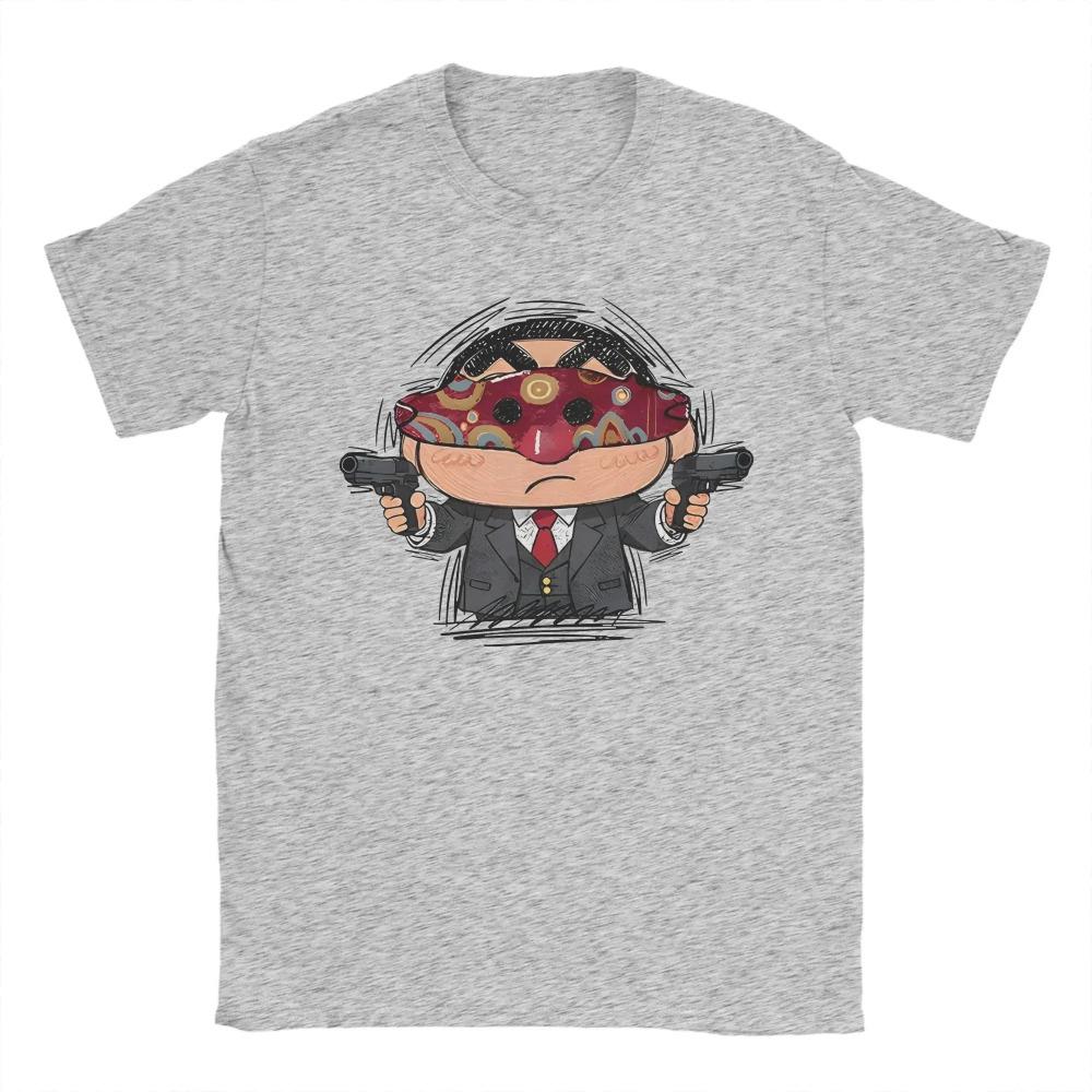 Crayon Shin-Chans 100 Cotton T Shirt For Man Summer Japanese Cartoon Y2K Fun T Shirts Breathable Trendy Cool Tees Oversized Tops