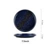 Steak plate plate Household creative black sushi Commercial Japanese food Dim sum flat plate breakfast dishes and plates sets