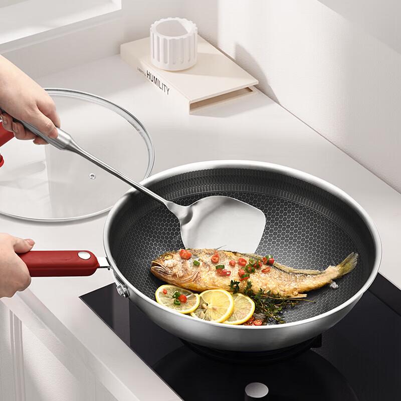 Kobach 32CM 304 Stainless Steel Non-Stick Wok