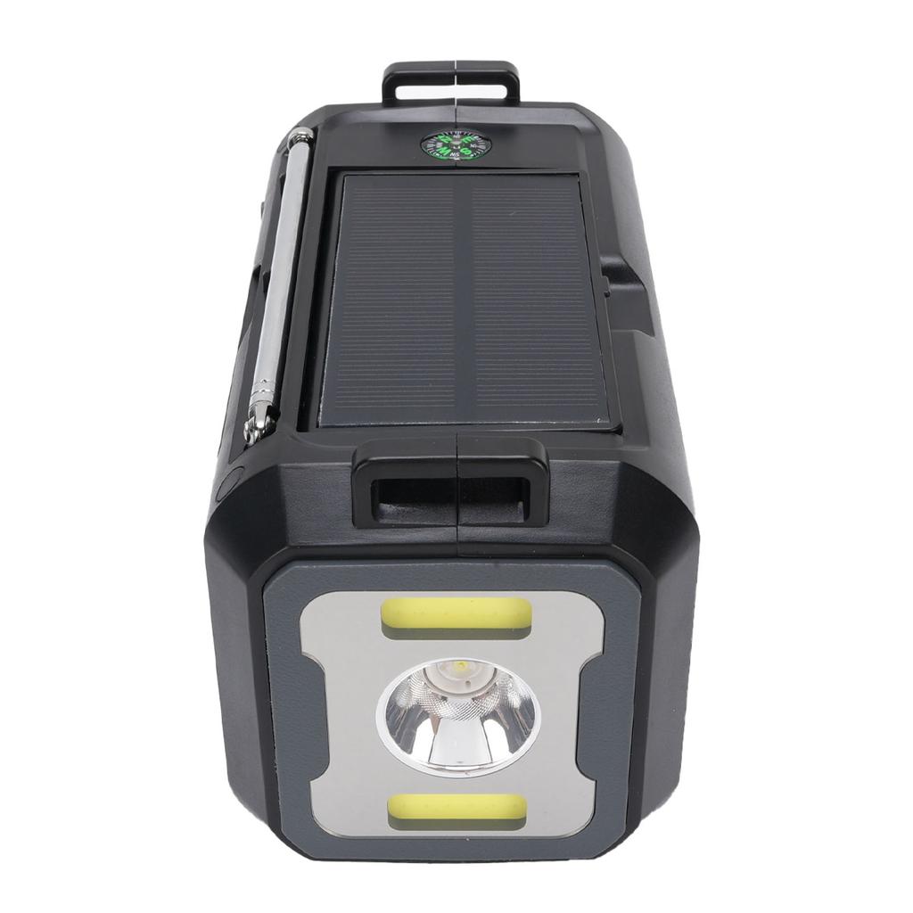 12000mAh Radio SOS Reminds Flashlight Power Bank AM FM WB Solar Hand Crank Radio with Battery Indica
