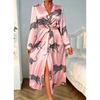 Women's pajamas, sexy V-neck leopard print nightgown, European and American style loungewear set