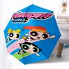 1pc Powerpuff Girls Automatic Opening Closing Umbrella with Portable Tri-Fold Design, 8-Bone Iron Frame Outdoor Umbrella, Perfect Gift for Fans, Trave