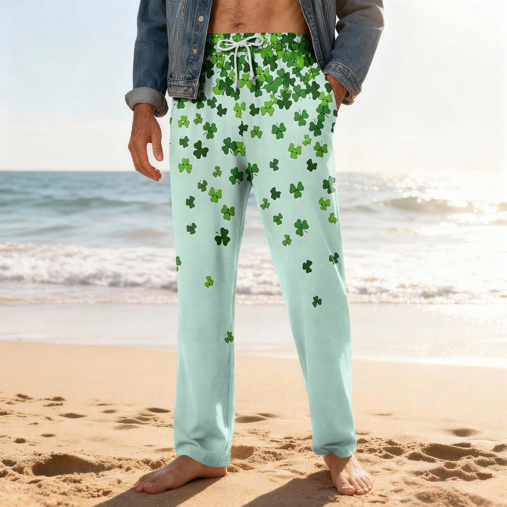 Men's Home Soft Pajama Pants Drawstring With Pockets Casual Sports Pants