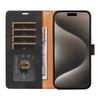 For iPhone 15 Pro Max Case RFID Blocking Wallet Stand Leather Flip Phone Cover with Slim Strap